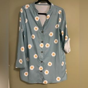 Long Flower Cardigan